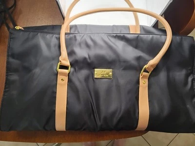 JOY MANGANO Garment Weekender Duffle Folding Bag BLACK Collapsible Luggage - Image 1 of 4