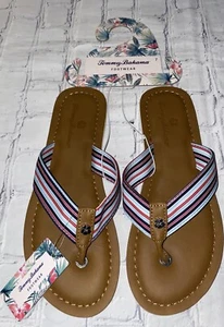 Tommy Bahama Footwear  Flip-Flop Cushioned Sandals Women's Size 7 Shoes  Striped - Picture 1 of 13