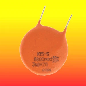 6800 pF 3 kV LOT OF 4 RUSSIAN HIGH VOLTAGE CERAMIC CAPACITORS K15-5 - Picture 1 of 2