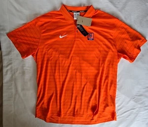 Nike NY New York Mets Victory Baseball Polo Shirt Men's Orange Stripe Sz XXL - Picture 1 of 2