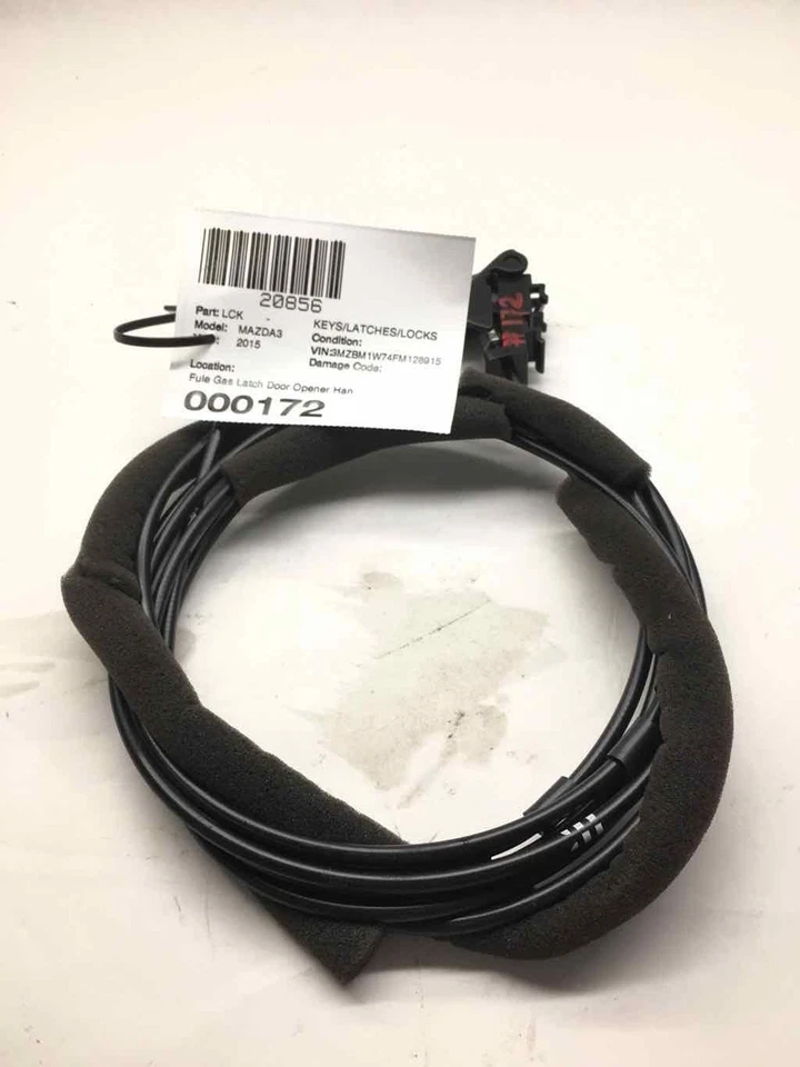 MAZDA 3 MAZDA3 2015 combustible gas puerta pestillo abridor manija liberación cable cableado Foto 1 de 4