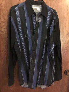 Vintage Express Riders Mens Size Large Button Down Shirt 100%cotton - Picture 1 of 3