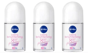 3 x NIVEA EXTRA WHITEN DEODORANT ROLL ON PLUCKING TIGHTENS PORES 48 HR 25 ml - Picture 1 of 3