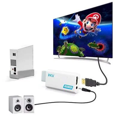 Wii zu HDMI Adapter - Full HD 1080P Konverter, 3,5mm Audio für HDTV & Monitore - Bild 1 von 4