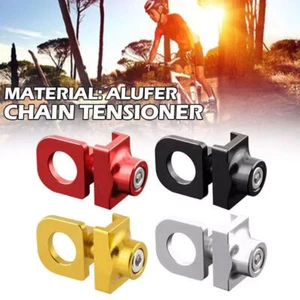 Bicycle Bikes Chain Tugs Adjuster Tensioner Aluminum For BMX Fixie Fastener - Picture 1 of 17
