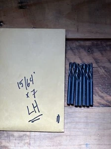 15/64 Zoll LH Bohrer 15/64 LH Anzahl Bit 7 Stück - NOS - LH - Bild 1 von 3