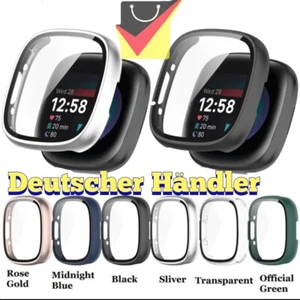 Schutzhülle für Fitbit Versa 4 / Sense 2 Schutzglas Cover Case Screen Protector - Zdjęcie 1 z 39