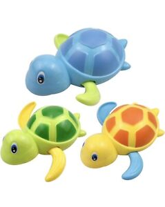 3x Kids Baby Child Wind Up-Swimming Pool Bath Time Toy Animal Floating Turtle UK