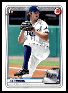 2020 1st Bowman Draft BD-66 Hunter Barnhart Rays  Baseball Card