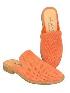 Coldwater Creek "Walk With Me" orange Damengröße 6,5 M Pantoletten Wildleder Slipper - Bild 1 von 10