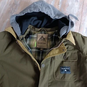 Burton Mens Hooded Jacket Coat Size M Full Zip - Picture 1 of 12