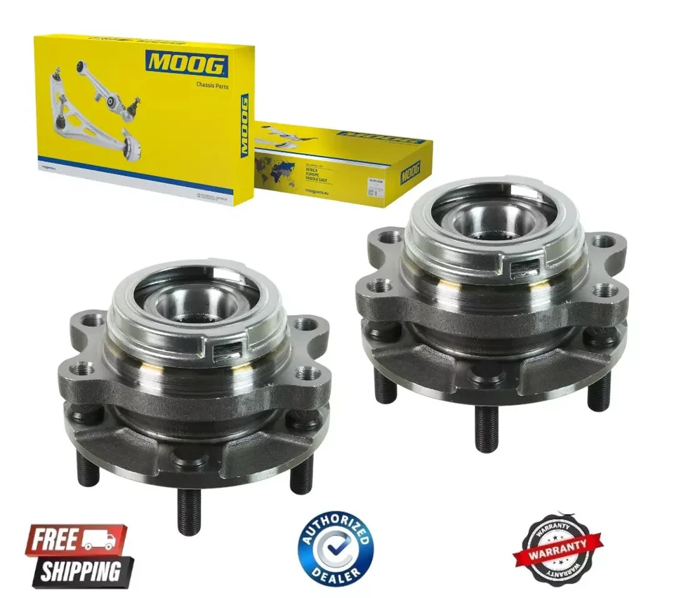 Conjunto de buje de cojinete de rueda delantera MOOG 2x para Nissan 09-14 Murano 2011-2017 Quest Foto 1 de 1