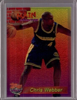 CHRIS WEBBER 1993-94 Topps Finest Main Attractions Insert #9 Rookie RC - Image 1 of 2