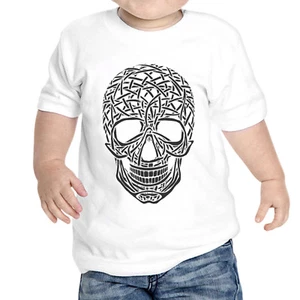 T-Shirt Neonato Teschio Bende Fashion Unisex - Imagen 1 de 1