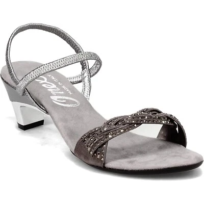 Sandalia Onex para mujer con acento de estrás ritmo -- estaño, talla 6 NUEVA Foto 1 de 4