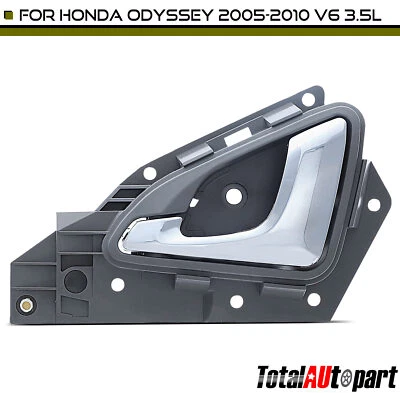 Manija de puerta interior cromada y gris claro para Honda Odyssey 2005-2010 delantera izquierda Foto 1 de 4