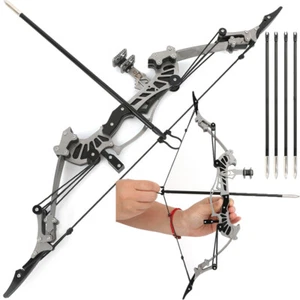 16INCH Mini Compound Bow Arrows Set 16lbs Pocket Bow Archery Shooting Toy Gift - Picture 1 of 17