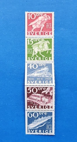 Sweden Stamps, Scott 946-950 Complete Set MNH,Folded Cover