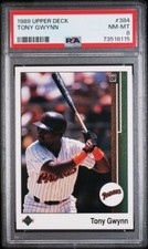 1989 Upper Deck Tony Gwynn Baseball Card #384 PSA 8 NM-MT