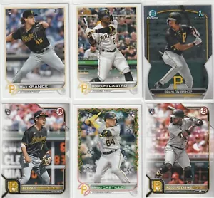 Pittsburgh Pirates Lot of 6 Rookie Cards Topps Bowman - Picture 1 of 2