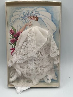 Pañuelo nupcial Treasure Masters vintage de los años 50 en caja de regalo nuevo Foto 1 de 4