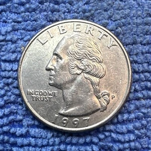 1997-P Washington Quarter "Spitting Eagle" Die Crack Error - Picture 1 of 11