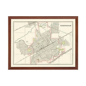 Mapa antiguo de Birmingham, AL 1895 - Birmingham Alabama vintage - Imagen 1 de 29