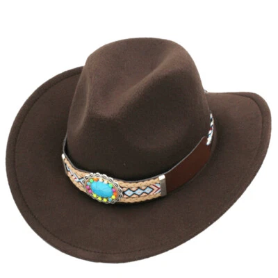 Sombrero de Vaquero Occidental para Niños Niñas Sombrero Fedora con Cinturón Ancho para Fiesta de Halloween Foto 1 de 4