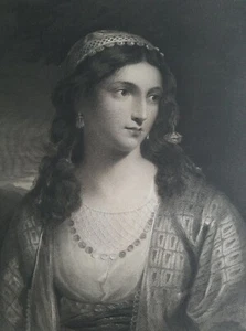 Antique " A Greek Girl " R. Graves ENGRAVING - Picture 1 of 12