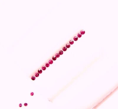 2.14 Cts Tol, Natural Loose Gem Lot 45 Pcs Round Diamond Cut  Red  Ruby 1.9  MM  - Image 1 of 4