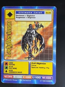 LadyDevimon Bo-22 Digimon Card Bandai 1999 NonFoil - Picture 1 of 6