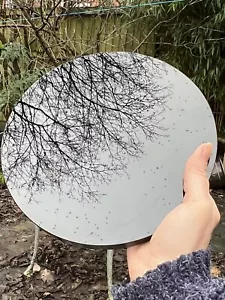 Black Obsidian Large Scrying Mirror AAA+ Powerful /Protective 20cm With Stand - Picture 1 of 7