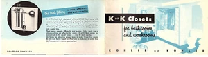 Kohler K of K WC Schrank Tanks Bad & Waschraum 1949 Prospekt s/w Fotos - Bild 1 von 3