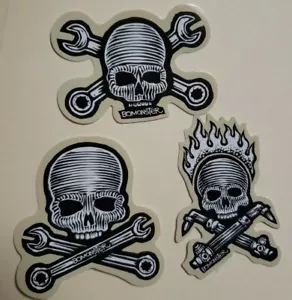 Lot of 3 BOMONSTER Sticker Blast Decals Skull & Tool Vinyl Stickers - Picture 1 of 6