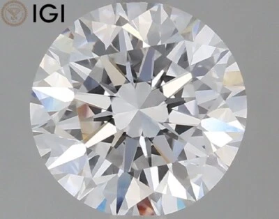 IGI Certified 2.00 Ct Round Cut Lab Grown CVD Diamond E Color VVS2 Clarity - Image 1 of 4