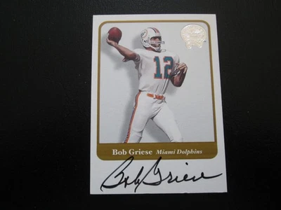 BOB GRIESE 2001 FLEER GREATS OF THE GAME ON CARD AUTOGRAPH CARD - Image 1 of 4