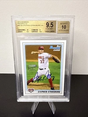 Bowman Prospects Stephen Strasburg 2010 #BP1 BGS 9,5 automático 10 primer Bowman (RC) Foto 1 de 2