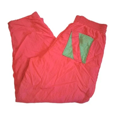 De Colección Rompevientos Chándal Pantalones de Sudadera Rosa Caliente Para Mujer Mediano Años 80 90 Vellón Nieve Foto 1 de 4