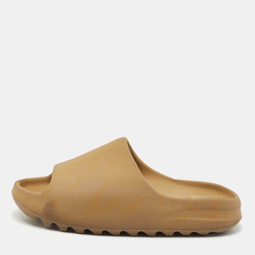 Scivoli Yeezy x Adidas in gomma marrone ocra taglia 42