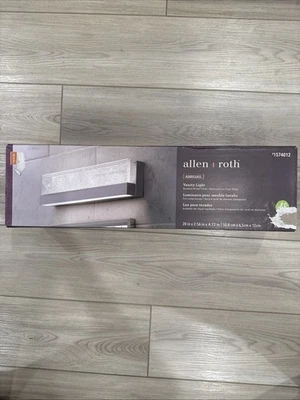 Vanity Light Allen + roth  Abbigail 20-in 1-Light Brushed Nickel Modern LED - Image 1 of 2