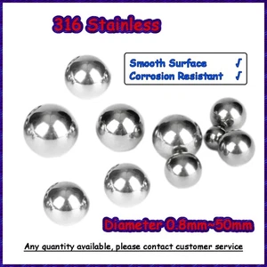 Stainless Steel Solid Ball for Bearing Metal Decorative A4 Beads Craft DIY Balls - Picture 1 of 7