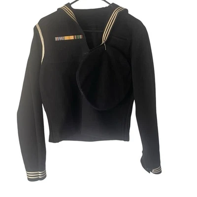 Sombrero y abrigo militar vintage para hombre talla 34 azul marino años 50 Foto 1 de 4