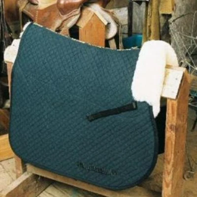 Almofada de adestramento - meia pele de carneiro - Numnah - Cantos arredondados - Imagem 1 de 4