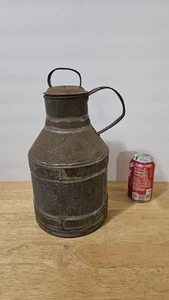 Antik Vintage Milch Sahnekännchen aus Metall - primitives rustikales Bauerndekor - Bild 1 von 8