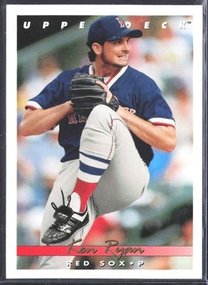 1993 Upper Deck Ken Ryan RC #772 Boston Red Sox Pitcher (mc) - Image 1 of 2