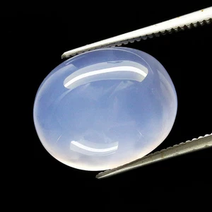 Soft 6.63ct Oval Cabochon 13.3x11mm Natural Lavender Chalcedony, Africa - Picture 1 of 4