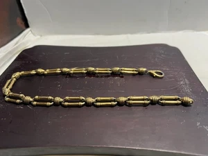 Antica catena per orologio da tasca vittoriana lunga 16" unica - Foto 1 di 5