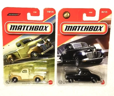 MATCHBOX CARS 1940 DODGE V-SERIES TRUCK & 1941 PLYMOUTH COUPE NEW 1/64 DIECAST - Image 1 of 3