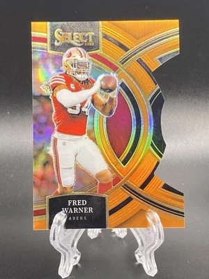 2023 Panini Select - Premier Level Fred Warner #195 Orange Prizm /399 Die-Cut - Image 1 of 2