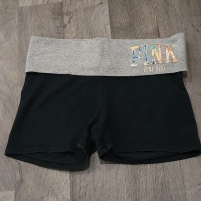 Victoria’s Secret LOVE PINK YOGA 2013 Pantalones Cortos Plegables Tie-dye Dorado Talla XS Foto 1 de 4